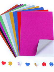 10入組，10色黃金粉末貼紙；不褪色閃亮，適用於裝飾，A4金色閃閃發光紙，附贈禮盒自粘，非常適合DIY、燙金紙使用 - 彩色 - 查看 1