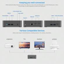 BMAX BMAX B3 Mini PC Windows 11 Pro Intel N5095 8GB RAM DDR4 256GB SSD Gráficos Intel UHD de 11.a generación 1000Mbps Ethernet