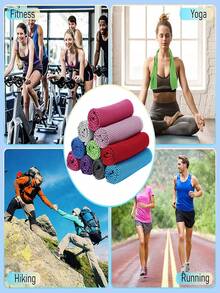 1入組涼感運動毛巾快干冰涼毛巾，適用於瑜伽、運動、健身、露營、戶外 - 綠色 - 查看 8