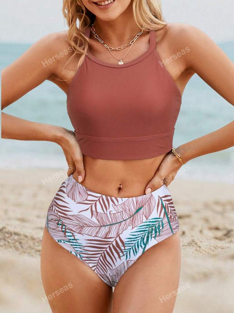Women Summer Beach Bathing Suit Cute 2 Pcs Swimwear Bikini Tops High Waisted Bikini Set SHEIN USA