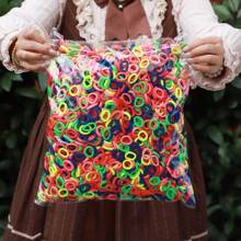 100 条高弹力时尚多色发带适合女士日常使用马尾辫发绳 - 款式 - 查看 25