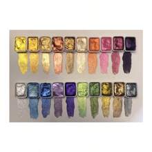 10/20 colores 1ML Pigmento mineral perlado sólido de estilo Dunhuang Acuarela DIY Coloración de arcilla Esmalte de uñas Pegamento goteo Ilustración de estilo antiguo, Pintura de acuarela, Caligrafía con pluma fuente, Vuelta al colegio, Útiles escolares