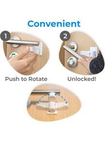 1Pc Door Lever Lock For Child Safety - Baby Proofing - Child Proof Handle Locks