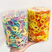 100 条高弹力时尚多色发带适合女士日常使用马尾辫发绳 - 款式 - 查看 3