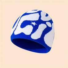 Y2K Style Streetwear Beanie With Letter Pattern, Hip-Hop Skull Cap, Unisex, Jacquard Knit, Suitable For Daily Leisure, Outdoor Activities, And As Holiday Gifts Fall Outfit