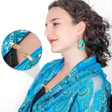 6 cái/bộ Kẹp khăn choàng áo len cổ điển, Kẹp cổ áo len cardigan, Kẹp cài áo sơ mi, Thích hợp cho phụ nữ và bé gái mặc - Nhiều màu - Xem 7