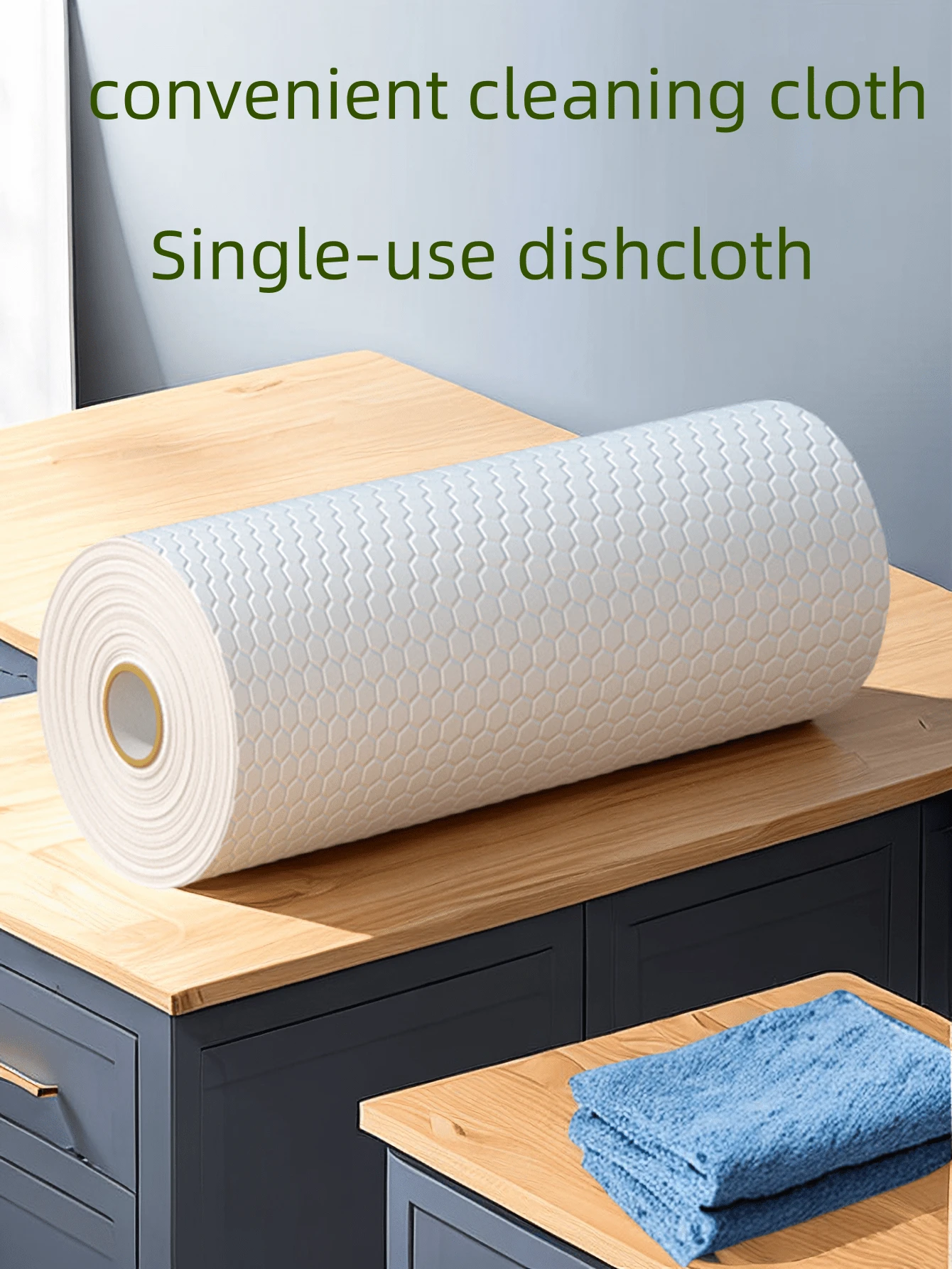1 Roll Slouchy Cleaning Cloth Disposable Kitchen Cleaning Cloth White Wet And Dry Cleaning Cloth Oil Absorbing Cloth - White - View 1
