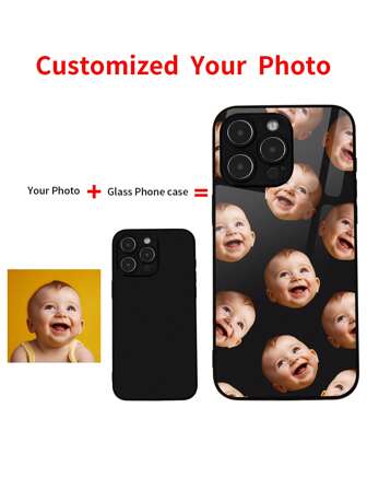 1pc Customized Glass Phone Case Compatible With IPhone 15 Pro Max/16 Pro Max/17 Pro Max/17 Air, S24 Ultra, Redmi, OnePlus And Other Models,Cell Phones & Accessories,Chic Autumn,Fashionable Personalized Phone Case,Boyfriend,Girlfriend,Family,Friends,Grandparents,Couple,For Anniversaries,For Birthdays