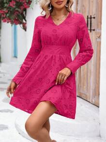 Women Dresses - Màu Hồng Tươi - Xem 3