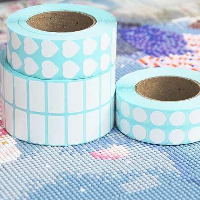 3000pcs/Roll Diamond Painting Label Blank Stickers, Handwritten Sticky Notes, Color Numbers, Kitchen Organizer Label Stickers, Handwritten Resolution Self-Adhesive Label Paper