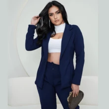 Women Two-Piece Outfits - 藏蓝色 - 查看 5