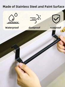 1 pieza/2 piezas, Toallero de acero inoxidable para puerta de gabinete de cocina, toallero sin costuras para puerta de baño, toallero de almacenamiento para puerta de cocina, decoración de boda, decoración de Navidad, decoración de cumpleaños, regalo de cumpleaños, decoraciones de mesa de Navidad, Navidad, decoraciones navideñas, regalos de Navidad