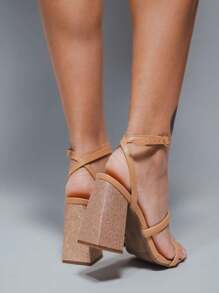 Women Heeled Sandals - 摩卡棕 - 查看 3