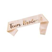 kumozawa 1pc Teambride Bridesmaid Sash, Bachelorette Party Strap - Champagne - View 3