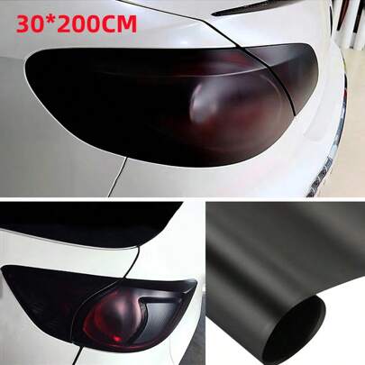 30*200cm Dark Black Car Headlight Taillight Tone Vinyl Decal Decal Car Fog Light Decorative Film