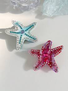 OUSEON 2 件海星爪夹，醋酸纤维发夹，女士小爪夹