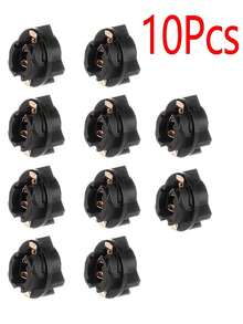 10Pcs T5 V2 Twist Socket T5 PC74 Instrument Panel Cluster Replacement Socket Lamp Holder