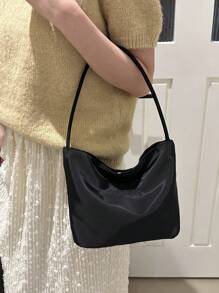 Fashion Women Nylon Shoulder Bucket Bag With Letter Print