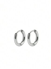 3pcs/Set Hypoallergenic Earrings Set, Including Ear Cuffs, Small Hoop Earrings And Stud Earrings For Earlobe Maintenance, Simple Style Earrings In Bone Shape