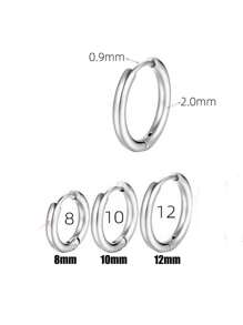 3pcs/Set Hypoallergenic Earrings Set, Including Ear Cuffs, Small Hoop Earrings And Stud Earrings For Earlobe Maintenance, Simple Style Earrings In Bone Shape