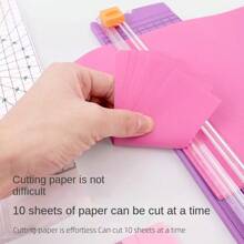 1pc Bidirectional A4 Paper Cutter For Student DIY Scrapbooking, Manual Mini Paper Cutting Machine