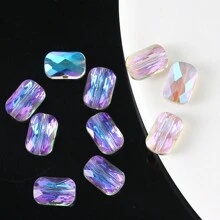 10 peças Contas de Vidro Facetadas de Qualidade Premium 7*9mm, Contas de Grade de Cristal Artificial de Vidro para Fabricação de Joias DIY