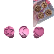 Carimbo para Brigadeiro Estrela Lua e Coração - Rosa Bebê - Visão 3