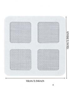 10pcs Mesh Drain Stickers For Bathroom, Sink And Floor Drain, Hair Catcher To Prevent Clogging, Shower Accessory Tool - Grey - View 3