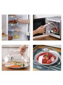Thicken Microwave Friendly High Temperature Resistant Dish Food Cover, Oil Splash Guard, Anti-Dust Refrigerator Fresh Lid, Kitchen Tool - Transparent - View 10