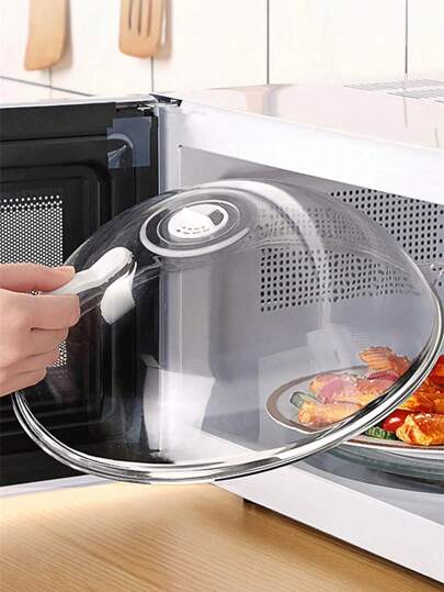 Thicken Microwave Friendly High Temperature Resistant Dish Food Cover, Oil Splash Guard, Anti-Dust Refrigerator Fresh Lid, Kitchen Tool