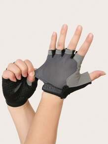 1 Pair Outdoor Half Finger Gloves For Men And Women Anti-Slip And Protective Training, Yoga, Fitness, Riding, Driving, Hiking Gloves