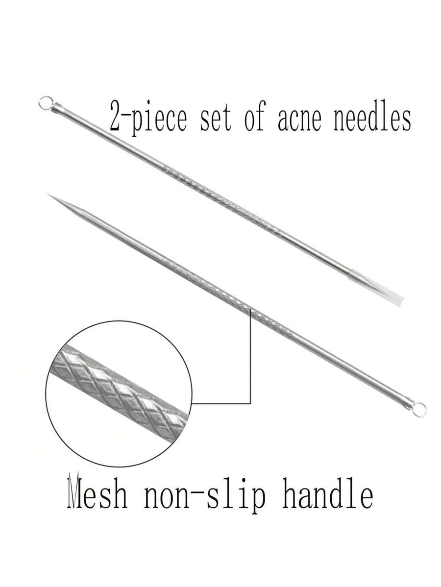 2pcs Blackhead & Acne Extraction Tools Set Comedone Extractor With