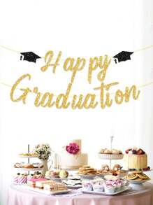 1pc HAPPY GRADUATION Banner For Graduation Ceremony Decoration And Venue Layout - Multicolor - View 3