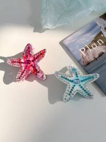 OUSEON 2 件海星爪夹，醋酸纤维发夹，女士小爪夹