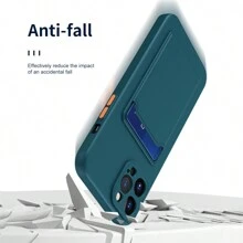 1pc Deep Green Colorblock Button PU Leather Card Slots Soft TPU Silicone Matte Detachable Button Ultra-Thin Cube Perforated Protective Phone Case Compatible With IPhone 16 Pro/16 Pro Max/16 Plus/16/15 Pro/15 Pro Max/15 Plus/15/14 Pro/14 Pro Max/14 Plus/14/13 Pro/13 Pro Max/13 Mini/12 Pro/12 Pro Max/12/11 Pro Max/11/11 Pro, Compatible With Galaxy S25 Ultra/S25 Plus/S25/S24 Ultra/S24 Plus/S24/S23 Ultra, / 13T, Compatible With Redmi, Compatible With Honor,International Version, Not The Domestic Version - Green - View 7