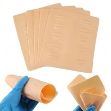 3pcs Eyes Lip Face 3types Tattoo Training 3D Silicone Permanent Makeup Practice Skin Eye For Microblading Tattoo Machine Beginner - Apricot - View 12