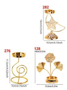 1入組金屬燭臺簡約黃金婚禮裝飾酒吧派對客廳家居裝飾燭臺