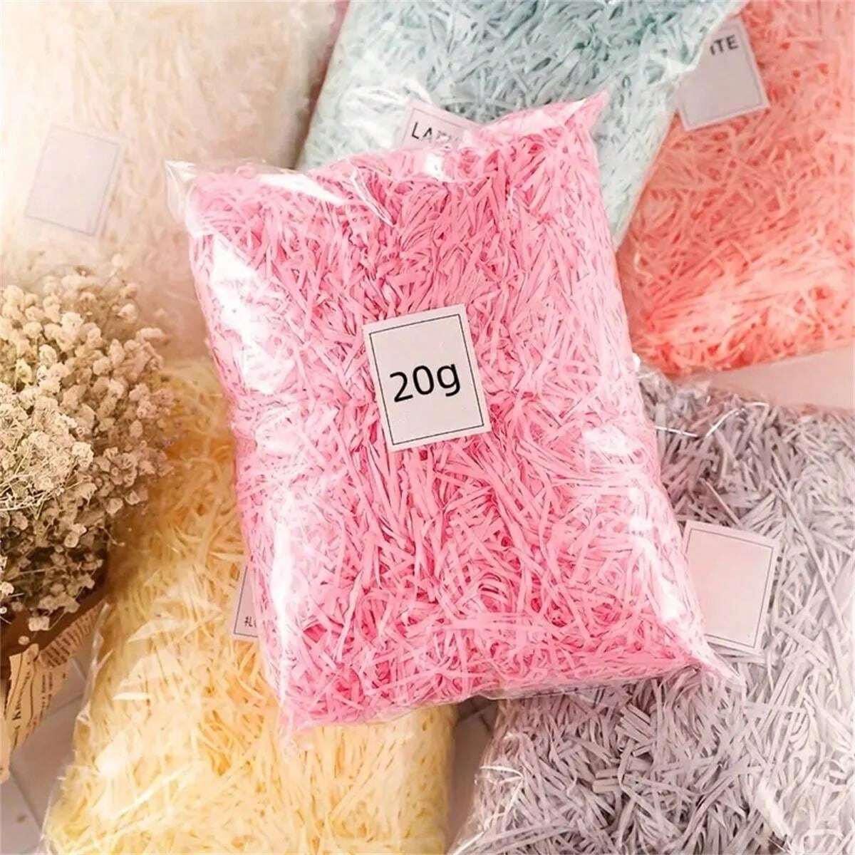 1 Pack, 20g Creative Raffia Gift Box Filler Perfect For Birthday