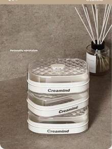 1pc Household Drainable Soap Dish Creative Double-Layer Soap Box Soap Holder Large Size With Cover For Bathroom Soap Tray - White - View 5