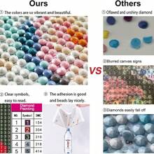 1pc Exquisite 5D Diamond Painting Kit, DIY Decorative Art For Office, Room, Venue - Full Round Diamond DIY Kit, Puzzles, Leisure, Stress Relief, Holiday Gift, Perfect Sparkling Handcraft