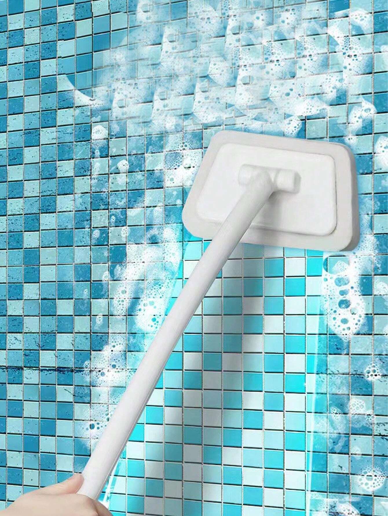 Bathroom Bathtub Scrub Brush Long Handle Sponge Cleaning Brush For ...