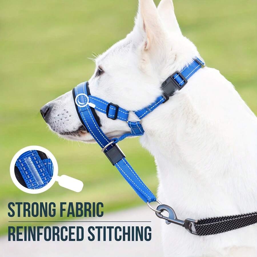 Dây dắt chó không kéo có dây đeo giúp huấn luyện hiệu quả và kiểm soát thoải mái - Màu xanh lam - Xem 1
