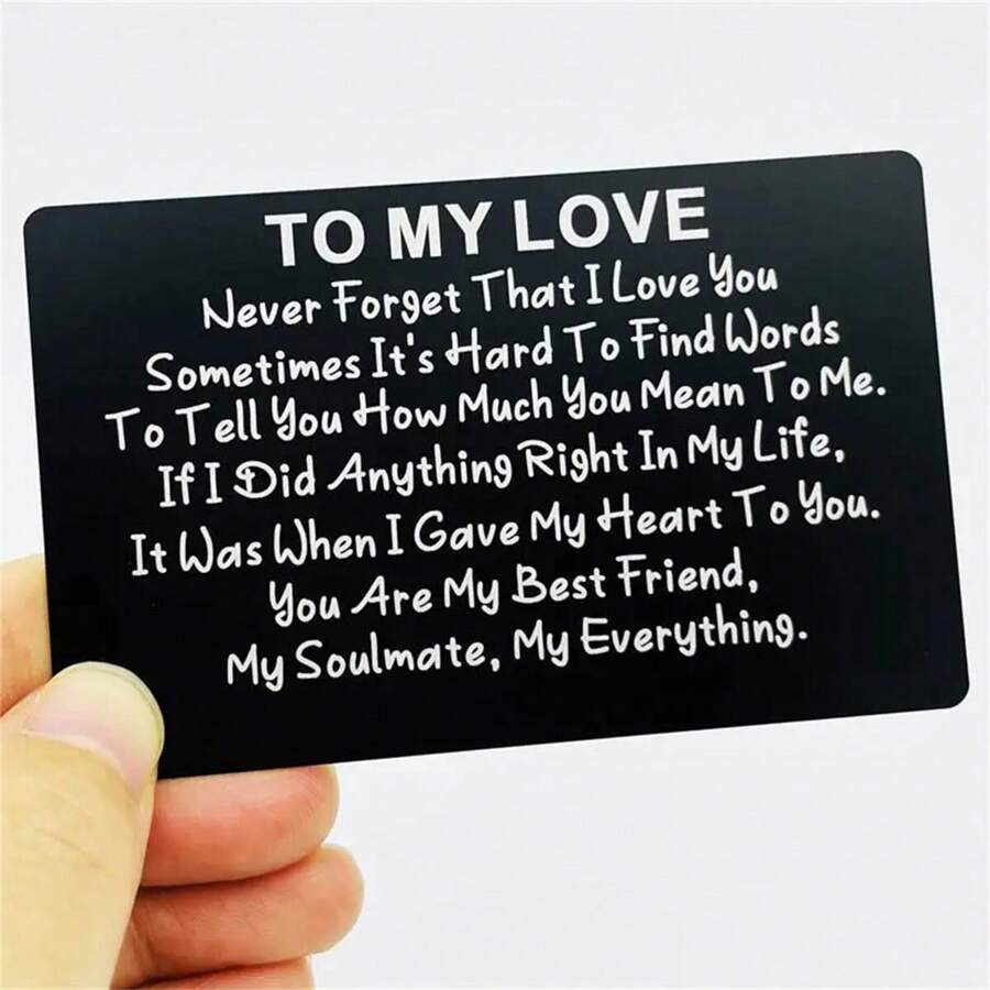 Engraved Wallet Card Note For Men - Anniversary Gift For Boyfriend ...