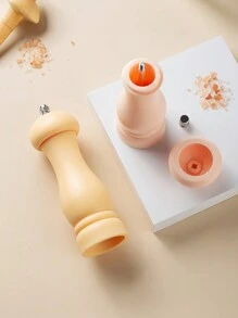 Salt And Pepper Grinder Wooden Pepper Mill Grinder White Salt Pepper Shakers Set Of 1 With Adjustable Ceramic Rotor - Multicolor - View 9