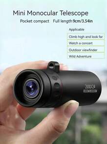 Ống nhòm đơn cầm tay mini 2000 * 24 HD công suất cao ngoài trời nhìn ban đêm điện thoại di động chụp ảnh-Gặp gỡ tốt, khám phá tốt - màu đen - Xem 1