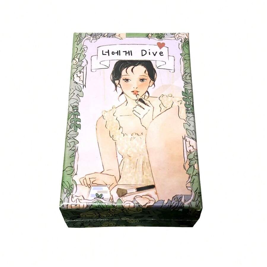 1 juego de cartas de papel de amor "Dive To You", con diseño de baraja en una caja de regalo, tarjeta de juego de estilo coreano romántico 12 * 7CM - Multicolor - Ver 1