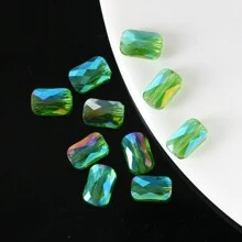 10 peças Contas de Vidro Facetadas de Qualidade Premium 7*9mm, Contas de Grade de Cristal Artificial de Vidro para Fabricação de Joias DIY