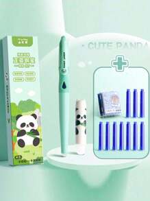 11入組筆組+10入墨水匣，供孩子練習正確姿勢，三指定位可擦筆，圓珠筆替換筆芯，特別用於小學生寫字練習，品質優良，深受學生歡迎，是孩子們的一份好禮物 - 寶藍色 - 查看 17