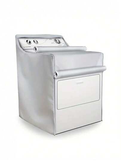 1 Pc Drum Washing Machine And Dryer Waterproof, Sunproof, Dustproof Protective Cover. PVC Oxford Fabric Material, Equipped With Tied Rope For Adjustable Size, Suitable For Most Top-Loading Or Front-Loading Washing Machines.