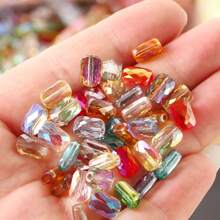 10 peças Contas de Vidro Facetadas de Qualidade Premium 7*9mm, Contas de Grade de Cristal Artificial de Vidro para Fabricação de Joias DIY
